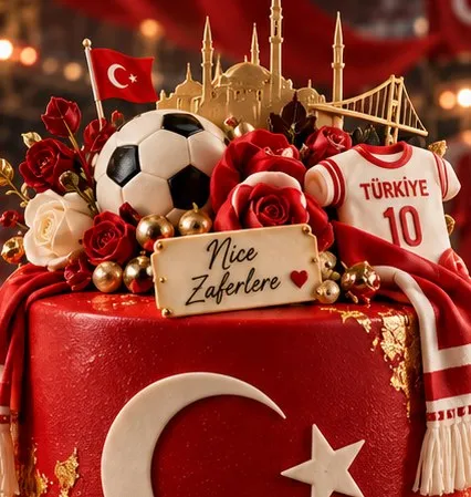 Torte im Fußball-Nationalmannschaft-Design